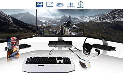VIBOX Luminos GXR780-311 Komplett-PC Paket Gaming PC – 4,0GHz i7 10-Core Prozessor, GTX 1080 GPU, 4K, Wassergekühlter Desktop Gamer Computer mit Spielgutschein, 3x Dreifach 27″ Monitor, Roccat Tastatur, Gamer Mouse, lebenslange Garantie* (3,0GHz (4,0GHz Turbo) Intel i7 6950X Extreme Broadwell 10-Core Prozessor, Nvidia GeForce KFA2 Hall of Fame GTX 1080 8GB Grafikkarte, 64GB DDR4 3000MHz RAM, 240GB SSD, 3TB Festplatte, Alphacool Eisbaer Wasserkühler, Ohne Windows Betriebssystem) - 2