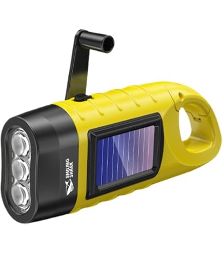 VARTA Hand Crank LED Flashlight – Rechargeable, No Batteries Needed, 30 Min Light Per 1 Min Crank