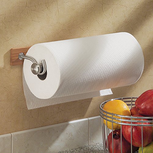 InterDesign 37370EU Formbu Wandmontierter Küchenrollenhalter, bambus / edelstahl Gebürstet - 2