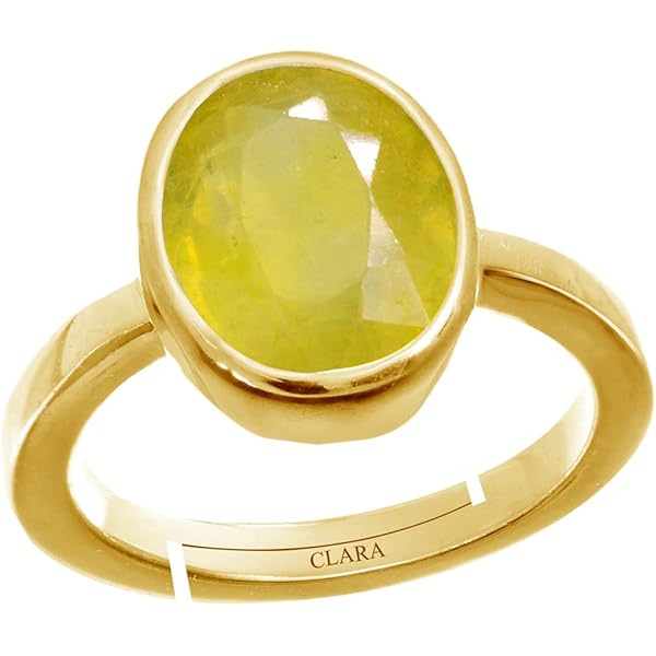 Gelber Saphir Ring 3,00 Karat - Natürlicher Pukhraj Edelstein AAA++ Qualität