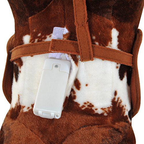 Homcom® Schaukelpferd Plüsch Kinder Schaukeltier Schaukel Pferd Spielzeug (Schaukelpferd/braun) - 9