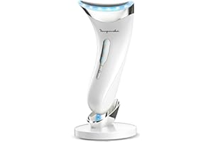 TIANYUEWEILAI Massaggiatore Viso Antirughe Lifting Elettrico: Dispositivo di Bellezza con 3 Modi LED - Massaggio EMS per Face Lifting - 45°C Terapia Della Luce Gua Sha Massaggiatore Facciale del Collo Rassodante