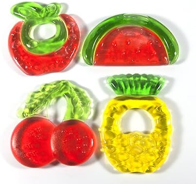 First Steps Fruit Shape Water Filled Teether Baby Teething Boys Girls Brand New