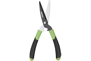 GARDENWORK Hedge Shears, SK5 Alloy Straight Blades, 40cm Ambidextrous Green Handle, Bypass Style, Ideal for Gardening, Hedges, Shrubs and Bushes