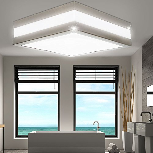 Außen Decken Lampe Fassaden Terrassen Haus Tür Chrom Leuchte quadratisch IP44 Kanlux 8981 - 4
