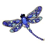 Gespout Broche Bijoux Alliage Libellule Bleu Femmes Filles Accessoires de vêtements Cadeau d'anniversaire Décoration de Vacances Parties