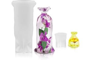 2 Stück Glücksbeutel-Harzformen-Set, lyfLux große und kleine Glücksbeutel-Harz-Formen, 3D-Harz-Formen, Silikon für DIY-Heimdekoration, Blumenprobenkonservierung und Glücksbringer Schlüsselanhänger