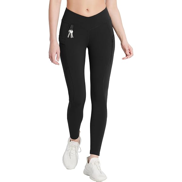 Leggings Chauds Baleaf Pour Femmes - Leggings D'Hiver Taille Haute Avec Poches, Sport Yoga Laine Impermeable