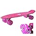 Produktbild Retro Kinder Skateboard Mini Cruiser (Pink) mit LED Leuchtenrolle