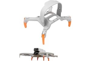 CERFFOOL Train d‘atterrissage pour DJI Flip Extension Repliable des Pattes d’araignée démontage Rapide Support de Protection Accessoires (Gris+Orange)