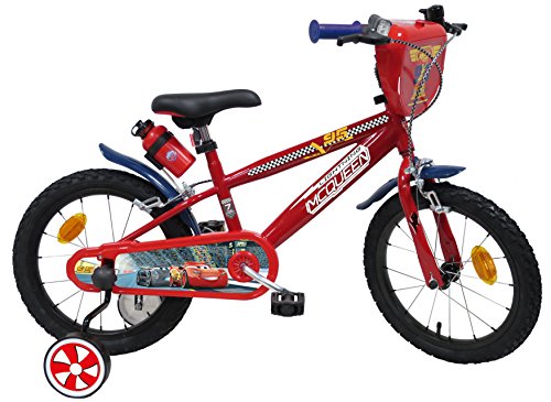 EDEN-BIKES Velo 16" Disney/Cars avec 2 Freins Caliper + STABILISATEURS