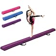 jaexest 7.9FT Balance Beam Folding Gymnastics Beam Non Slip Bottom With Carry Bag for Kids, Beginners and Professional Home Training (Purple)