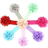 Skudgear Fabric Floral Baby Multicolour Headbands Flower - Pack of 8