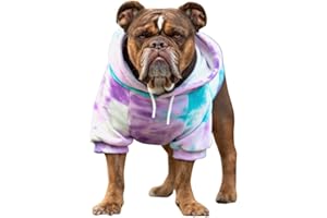 Spark Paws Dog Hoodie Jumper - Premium Quality, Buttery Soft, Superior Comfort and Fit, Calming Fleece Interior, Suitable for All Breeds - 90s Retro, 2XL