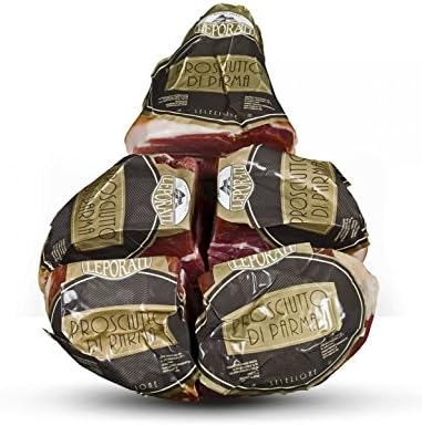 Deboned PDO Gran Riserva Leporati Parma Ham dry cured for 22-24 months 5 pieces approx. 6,4 kg