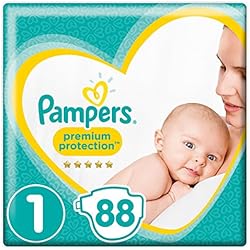 Pampers - New Baby - Couches Taille 1 (2-5 kg) – Lot de 2 packs x44 (88 couches)