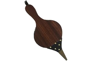 HERSENT Fireplace Bellows Air Bellow Blower Cast Nozzle with Hanging Leather Strap, Ideal for Fireplaces, BBQ, Camping, Indoor & Outdoor Use, Brown, 15.5 x 6.5 Inches