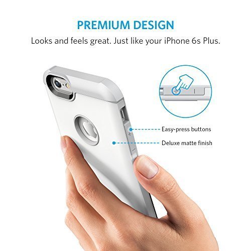 iPhone 6s Plus Case - Anker SlimShell (Sep 2015 New Release Slim Protective Case with LIFETIME WARRANTY) One of the First Cases Specially Designed for the new iPhone 6s Plus[5.5 inch](White)