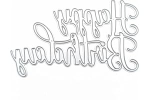 OPEMG Happy Birthday Die Cut for Card Making, Scrapbooking Die-Cuts, Happy Birthday Metal Cutting Dies Congratulations Die Cuts Embossing Stencils Template for DIY Scrap-Booking Decor Wedding Blessing Card