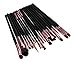 LyDia® 20pcs Rose-Gold/Black Foundation/Contour/Concealer/Eyebrow/Eyeshadow/Mascara/Blending Makeup Brush Set