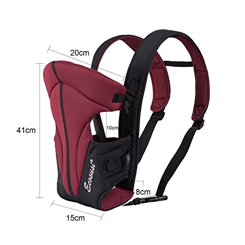 Ecosusi Babytrage 100% Polyester Bauch und Hüfttrage (3.6 – 9.1 kg) 3 Tragepositionen: Blickrichtung zum Elternteil, Blickrichtung zur Straße, auf dem Rücken des Elternteils - 7