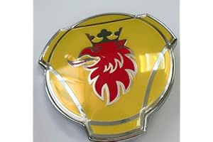 FTC 1 badge autocollant en ABS pour capot de voiture Scania Griffin - 80 mm - Jaune