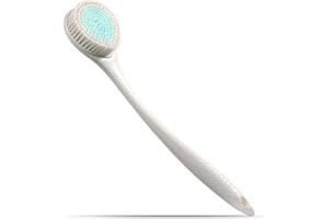 Brencco Body Brush with Long Handle, Shower Brush with Textured, Body Brush for Skin Cleaning
