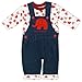 Boys Baby Elephant Motif Denim Dungarees & Long Sleeve Top Set sizes from 3 to 12 Months