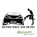Produktbild NO FREE RIDES GAS OR ASS FUCK L 2239 // Sticker OEM JDM Style Aufkleber (Gold)