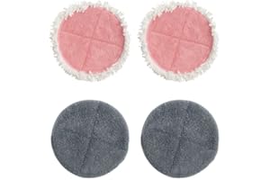 AirCraft Home PowerGlide City - Almohadillas de limpieza para suelos duros, 2 pares, color gris y rosa