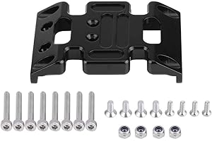 DILWE Plaque de protection centrale, plaque de transmission centrale en aluminium pour 1/10 RC voiture AXIAL SCX10