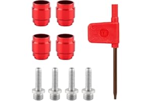 AKSIQIOL 4 Sets Bike Oil Olive Insert Kit for Avid SRAM – Hydraulic Disc Brake Hose Fitting Tool with T8 Spanner, Stealth-A-Majig Quick Install for Bicycle Brake Lines