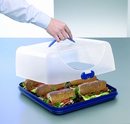 Emsa 516946 Eckiger Partybutler, Befüllbarer Akku, Universaleinsatz, 36 x 35 cm, Blau, Superline - 4