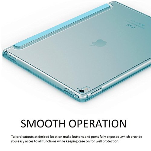 Hülle Case für iPad 2 / 3 / 4 (9,7 Inch) ultra dünn leicht Cover smart shell Schutzhülle durchsichtige Rückseite slim fit mit Aufsteller / Stand und magnetischer aufwach/schlaf Funktion Hellblau MMOBIEL - 4