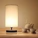 Produktbild WrWty E27 Nordic Kreativ-Schlafzimmer-Lampe Nachttischlampe Dimmer kleine Tuch Runde Wood Tischleuchte Persönlichkeit Lampe