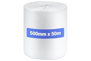 SCHOTT PACKAGING Large Roll of Bubble Wrap 500mm x 50m | 10mm Small Bubbles | Quality Strong and Great for Moving House, Removal and Storage Small Business