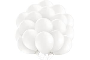KOBOKO Luftballons Weiß, 20 Stk 10 Zoll Weiße Luftballons, Hochzeit Ballons Weiß, Weisse Luftballon Hochzeit Deko, Weiße Latex Helium Ballons Party Deko für Geburtstagsdeko, Hochzeitsdeko, Brautparty