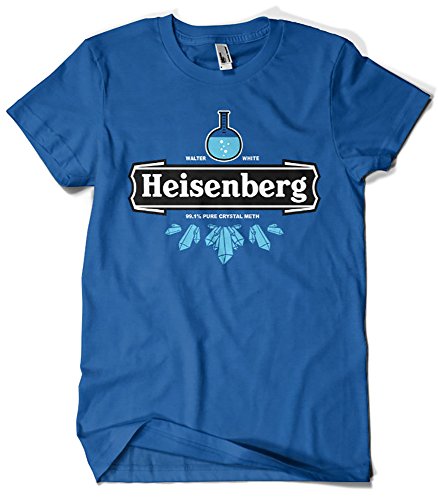 121-Camiseta Breaking Bad Heisenberg Crystal Meth (L, Azul Royal)
