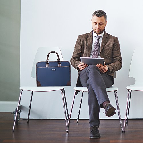 Plemo Laptop Tasche wasserabweisende Business Tragetasche Aktentasche für 13-15,6 Zoll Laptop Notebook Macbook, Marineblau - 9