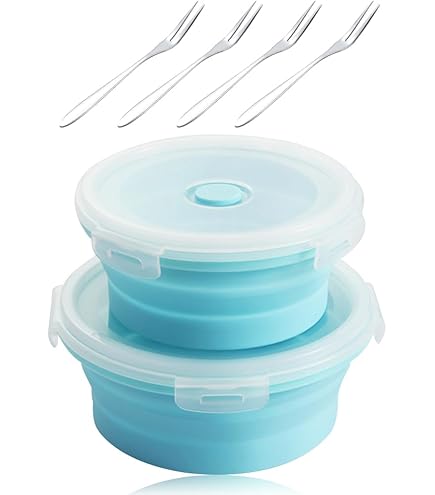 Faltbare Silikon Schüssel 42oz Mit Deckel - Camping & Outdoor Geschirr