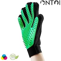 Ontoi | Pet Grooming Haustier Fell Bürste Hundegeschirr Hundesicherheitsgurt | Tierhaar Entferner | Tierhaar Handschuh mit spezial angefertigten Silikonnoppen für eine gründliche Entfernung loser Tierhaare | Für Hunde & Katzen für Kurzes, Mittleres & Langhaar