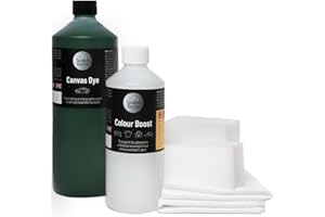 The Scratch Doctor - Kit di tintura per capote di tela, colore e Colour Boost Ristruttura le capote di tela, coprendo il colore originale., Dark Green, 500 ml