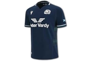 MACRON 2023-2024 Scotland Mens Home Rugby Football Soccer T-Shirt