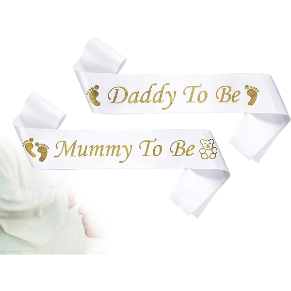 ZOOMPIL 4 Stuks Babydouche Sjerpen Badge Set - Met 100 Geslacht Openbare Stickers, Mommy To Be & Daddy To Be