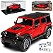 Produktbild alles-meine GmbH Jeep Wrangler Unlimited Rubicon JK 5 Türer Rot 2007-2018 1/43 Greenlight Modell Auto mit individiuellem Wunschkennzeichen