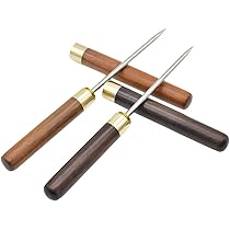 Stainless Steel Ice Pick With Wood Handle - Bartender Ice Chipper, Ice Breaker Tool For Kitchen, Bar, Camping