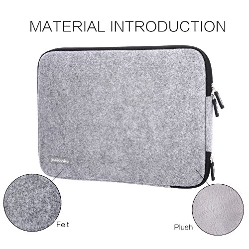Guaiboshi Laptoptasche Sleeve H  lle Schutztasche Mit Wasserdicht Filz Oberfl  che Universale Laptop Sleeve Schuzh  lle f  r 13 Zoll Laptop  Notebook 