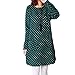 ZMMM200 Autumn The New Retro Cotton Hemp Loose Thicken Sweatshirts Long-sleeved dress (M, GREEN)