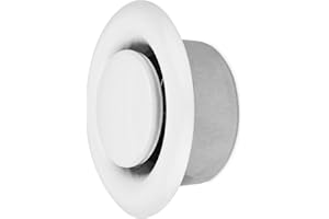calimaero TSVA 150 - Rejilla de Ventilación Ronda de Blanco Ventilador de Aire (RAL9016)