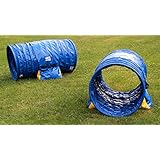 Hoopers Agility Tunnel Set “Profi”– orig. Callieway® / Tunnelset 1m lang für JUD (2 Stk.) für Hoopers & JUD Hundesport (60cm, blau/blau)
